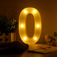 Load image into Gallery viewer, Lampe LED lumineuse lettre veilleuse créative 26 Alphabet anglais numéro batterie lampe romantique décoration de fête de mariage