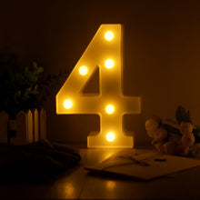 Load image into Gallery viewer, Lampe LED lumineuse lettre veilleuse créative 26 Alphabet anglais numéro batterie lampe romantique décoration de fête de mariage