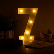 Load image into Gallery viewer, Lampe LED lumineuse lettre veilleuse créative 26 Alphabet anglais numéro batterie lampe romantique décoration de fête de mariage
